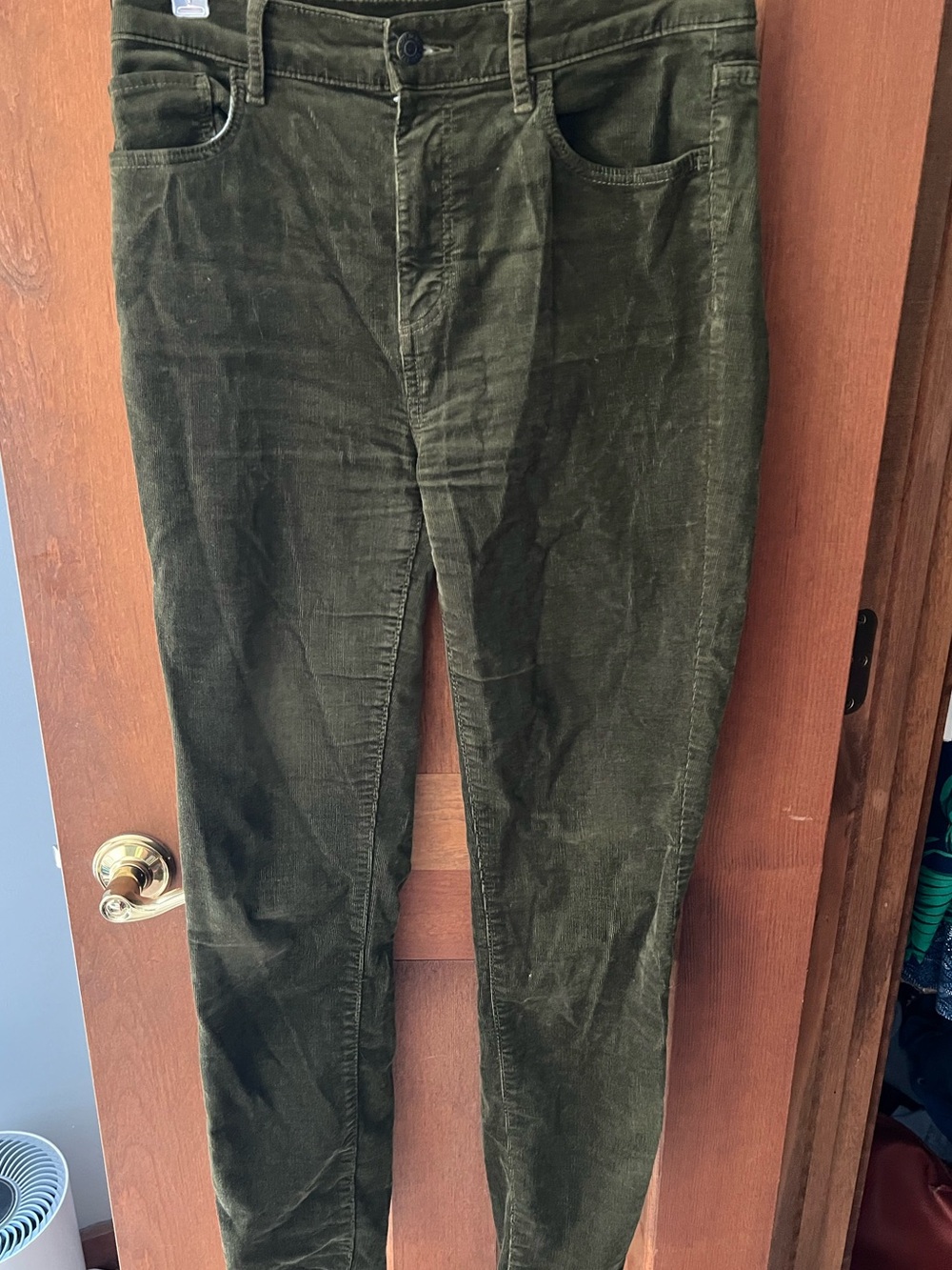 LOFT Olive Green Corduroy Trousers
